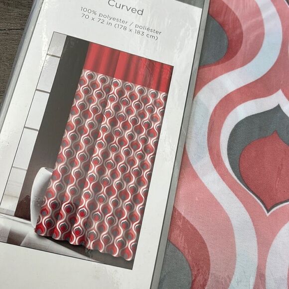 Famous Home Curved Shower Curtain - Picture 2 of 2